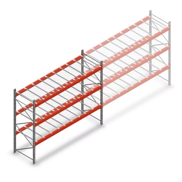 Deels gebruikte AR grootvakstelling 2000x2700x900 mm (hxbxd) 3 niveaus beginsectie