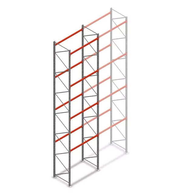Palletstelling AR T2 8000x1850x1100mm (hxbxd) 4 niveaus 2530kg/niv beginsectie