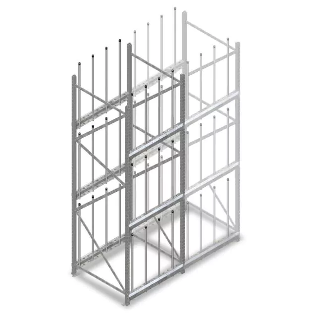 Ruitenstelling 3000x920x900 mm (hxbxd) 3 niveaus beginsectie