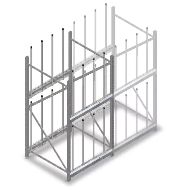 Ruitenstelling 2000x920x900 mm (hxbxd) 2 niveaus beginsectie