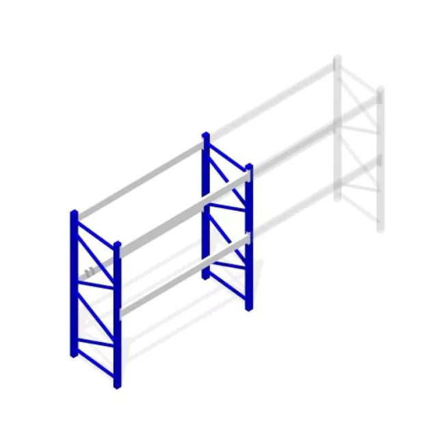 Deels gebruikte Nedcon PR palletstelling 3000x2980x1100 mm (hxbxd) 2 niveaus beginsectie