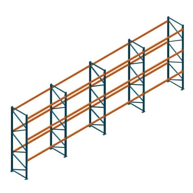 Voordeelrij deels gebruikte Nedcon PR palletstelling 4000x12900x1100 mm (hxbxd) 3 niveaus