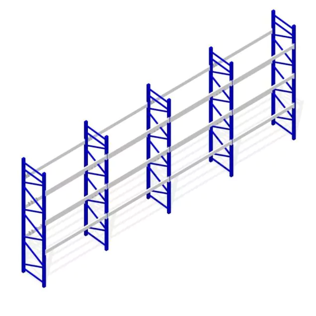 Voordeelrij deels gebruikte Nedcon PR palletstelling 5000x124200x1100 mm (hxbxd) 3 niveaus