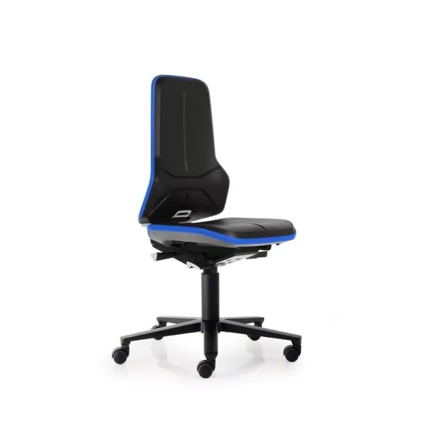 Bimos werkstoel Neon met wieltjes Blauw