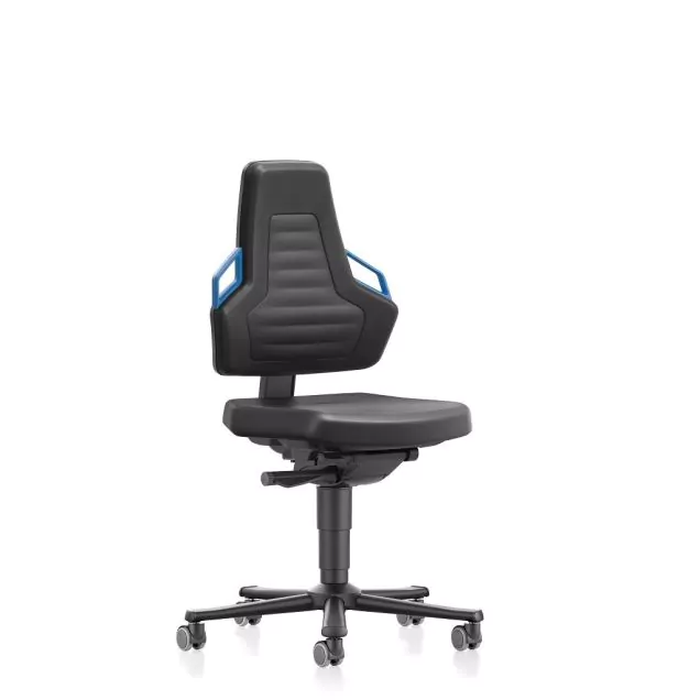 Bimos werkstoel Nexxit met wieltjes Blauw