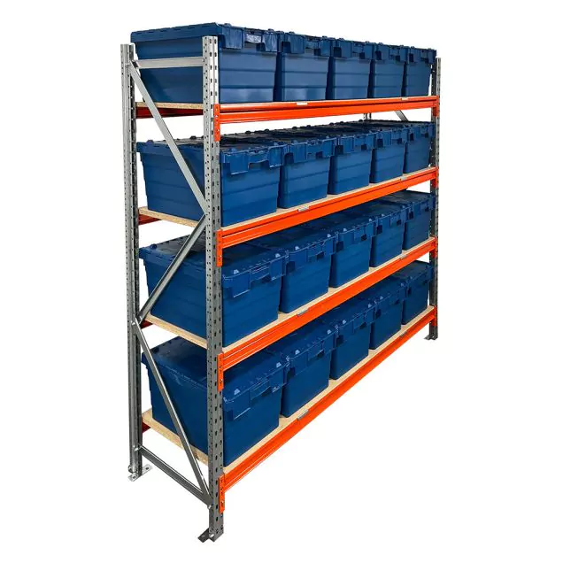 Bakkenkast AR 2000x2250x600 mm (hxbxd) 4 niveaus met 20 distributiebakken aanbouwsectie