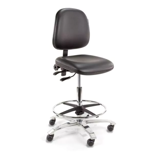 Score werkstoel Ergo Line 2302 met wieltjes en voetenring 60-85cm