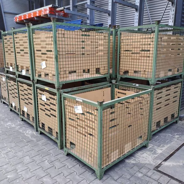 Gebruikte gitterbox 1200x830x1010 mm (lxbxh) groen