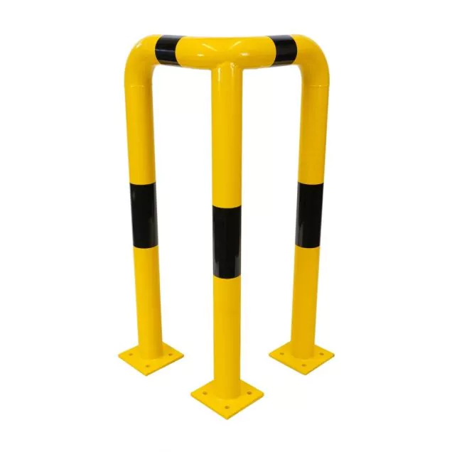 Hoekbeschermbeugel 490x490x1000mm ø76mm Geel/zwart