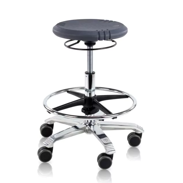 Score werkkruk Opti 2210 met wieltjes en voetenring 52-70cm