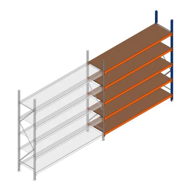 Grootvakstelling Kimer 2250x2250x600 mm (hxbxd) 5 niveaus aanbouwsectie