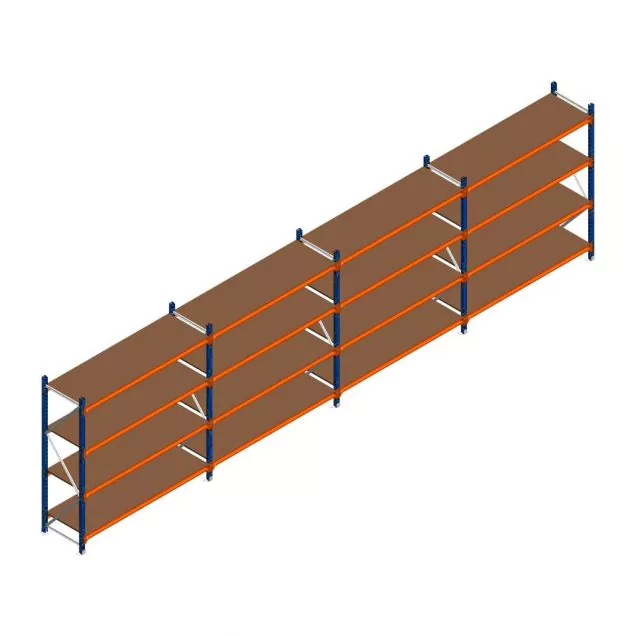 Voordeelrij grootvakstelling Kimer 1750x6250x600 mm (hxbxd) 4 niveaus