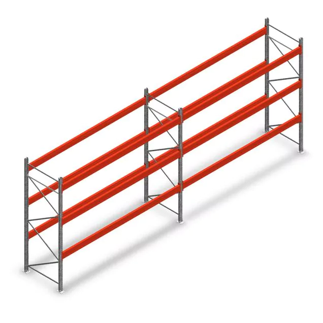 Combideal palletstelling AR T2 3000x7440x1100 mm (hxbxd) 3 niveaus 2252kg/niv