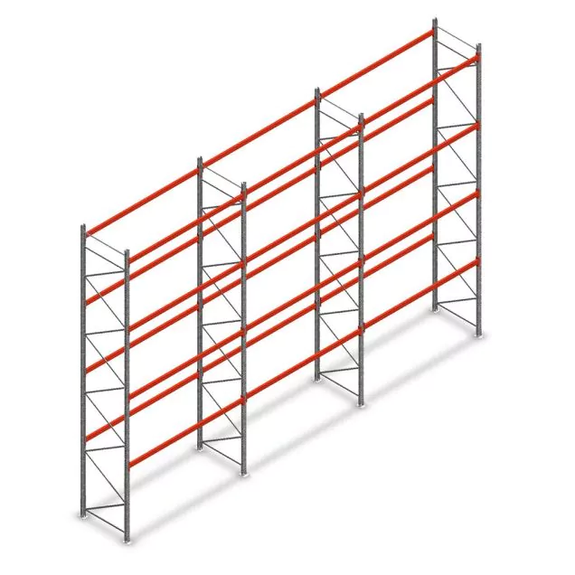 Voordeelrij palletstelling AR T2 6000x8500x1100mm (hxbxd) 4 niveaus 2844kg/niv