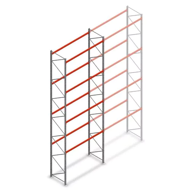 Palletstelling AR T2 8000x2700x1100mm (hxbxd) 4 niveaus 3636kg/niv L2 beginsectie