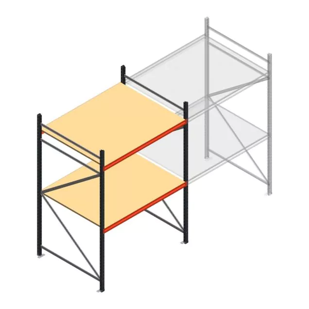 Grootvakstelling AR 2000x1610x1200 mm (hxbxd) 2 niveaus antraciet beginsectie