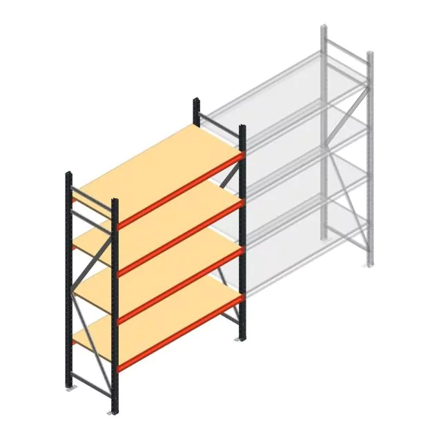 Grootvakstelling AR 2000x1610x600 mm (hxbxd) 4 niveaus antraciet beginsectie