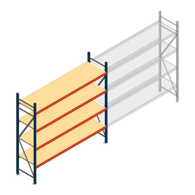 Deels gebruikte grootvakstelling AR 2000x2700x600 mm (hxbxd) 4 niveaus beginsectie