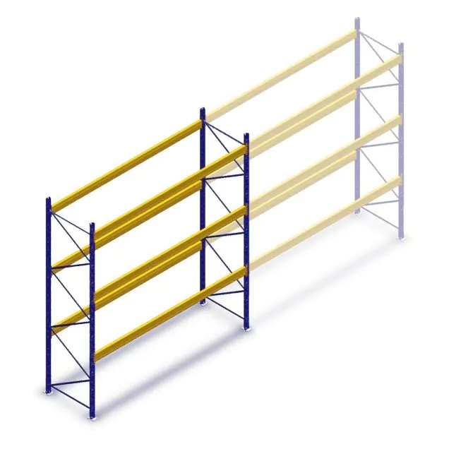 Gebruikte Esmena palletstelling 4600x3600x1100 mm (hxbxd) 3 niveaus beginsectie