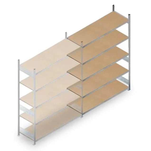 Grootvakstelling HD 2500x2250x600 mm (hxbxd) 5 niveaus aanbouwsectie
