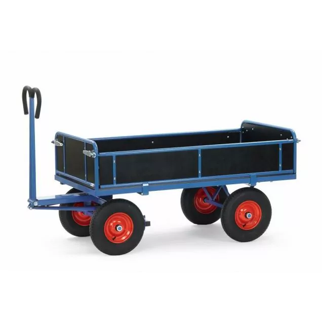 Handtrekwagen met houten wanden 1200x800x1130 mm (lxbxh) 750 kg