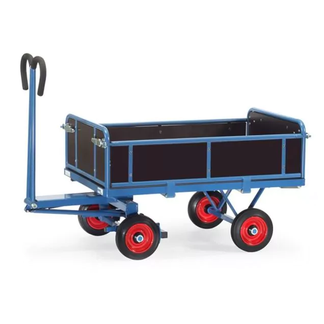 Handtrekwagen met houten wanden 1200x800x1125 mm (lxbxh) 750 kg