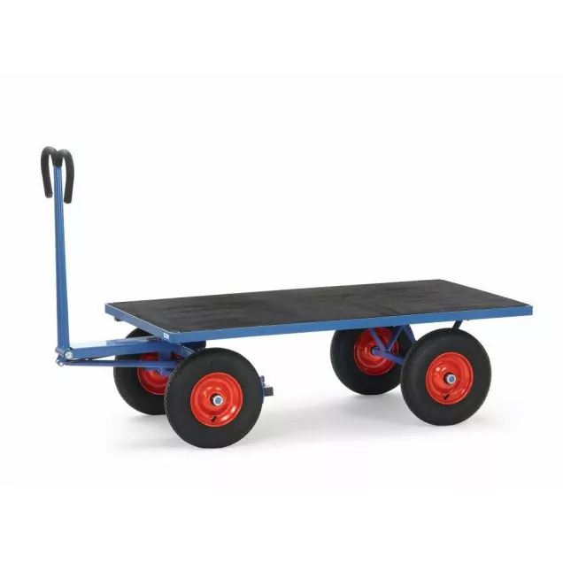 Handtrekwagen met platform 1200x800 mm 750 kg met luchtbanden