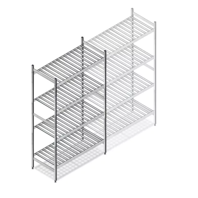 Hygiënische stelling 6811 1800x900x560 mm (hxbxd) 4 niveaus beginsectie
