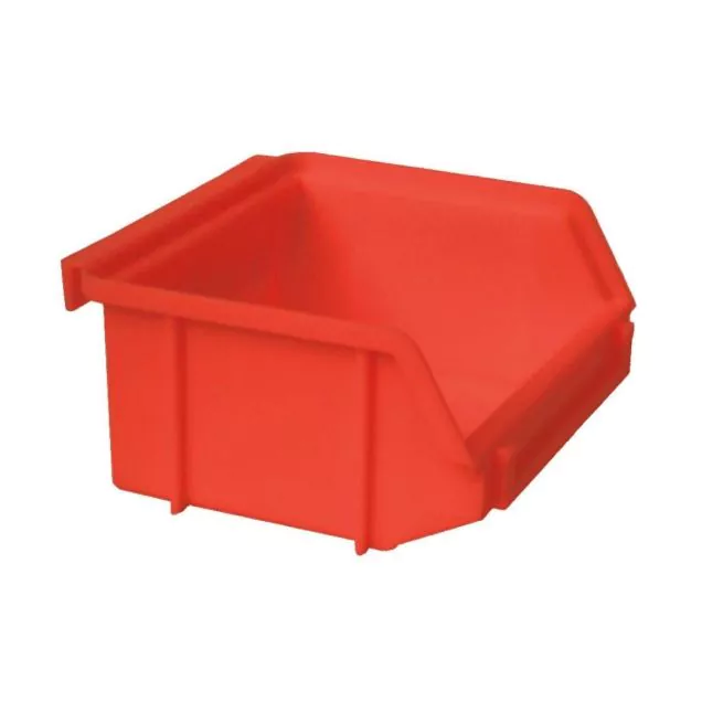 Kunststof stapelbak, magazijnbak A1 100x100x50 mm (lxbxh) rood