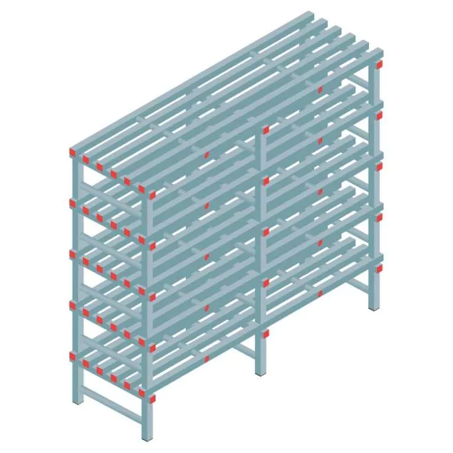 Kunststof stelling REA Euro 1850x1800x600 mm (hxbxd) 5 niveaus