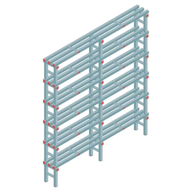 Kunststof stelling REA Euro 2250x2000x300 mm (hxbxd) 6 niveaus