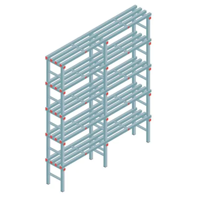 Kunststof stelling REA Euro 2450x2000x400 mm (hxbxd) 5 niveaus