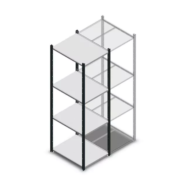 Legbordstelling Medium Duty 2000x550x700mm (hxbxd) 4 niveaus antraciet beginsectie