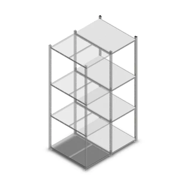Legbordstelling Light Duty 2000x550x800mm (hxbxd) 4 niveaus aanbouwsectie