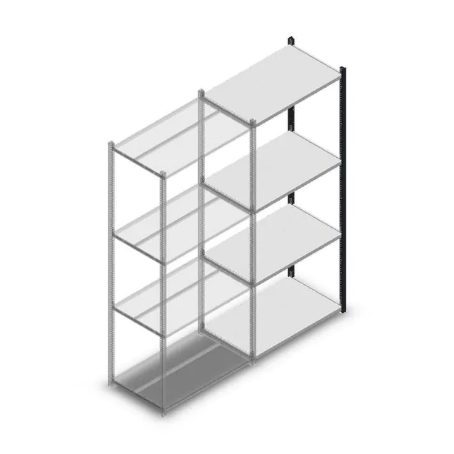 Legbordstelling Medium Duty 2000x850x500mm (hxbxd) 4 niveaus antraciet aanbouwsectie