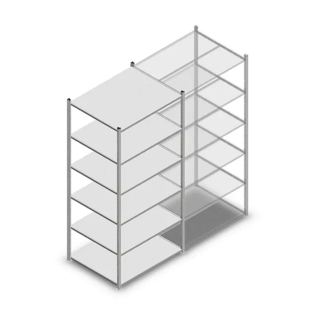 Legbordstelling Light Duty 2000x1000x800mm (hxbxd) 6 niveaus beginsectie