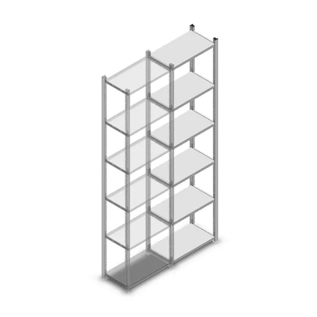 Legbordstelling Medium Duty 2000x550x300mm (hxbxd) 6 niveaus verzinkt aanbouwsectie