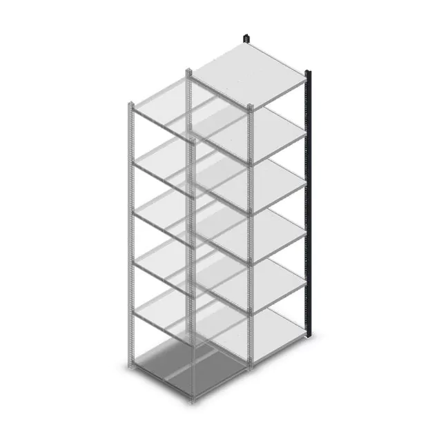 Legbordstelling Medium Duty 2200x550x600mm (hxbxd) 6 niveaus antraciet aanbouwsectie