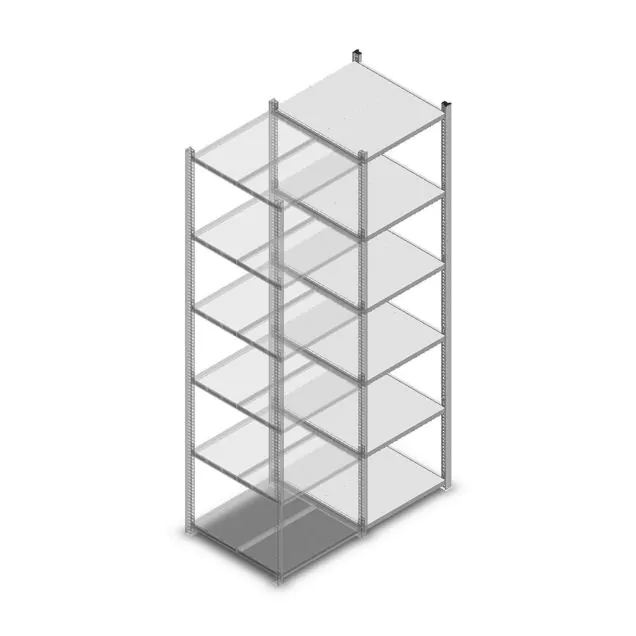 Legbordstelling Light Duty 2000x550x600mm (hxbxd) 6 niveaus aanbouwsectie