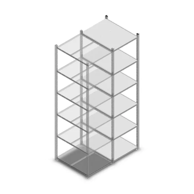 Legbordstelling Medium Duty 2000x550x700mm (hxbxd) 6 niveaus verzinkt aanbouwsectie