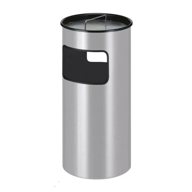 Metalen as-papierbak 50 liter aluminium-grijs