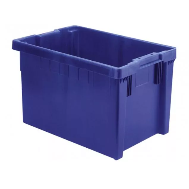 Stapelbare, nestbare euronorm bak LB 600x400x350 mm (lxbxh) blauw