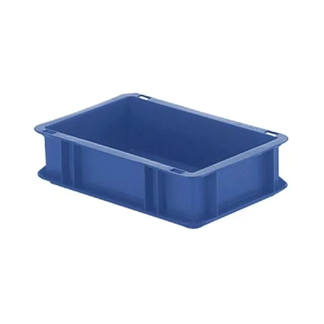 Stapelbare transportkrat TK0 300x200x75 mm (lxbxh) blauw