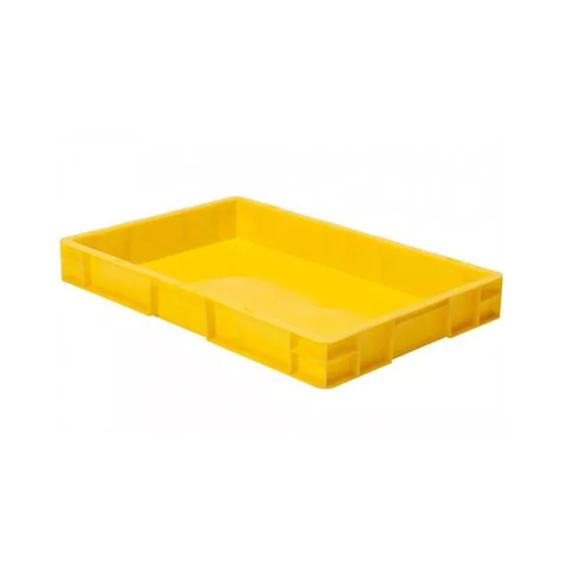Stapelbare transportkrat TK0 600x400x75 mm (lxbxh) geel