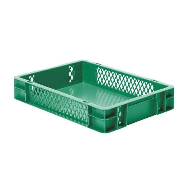 Stapelbare transportkrat TK1 400x300x75 mm (lxbxh) groen