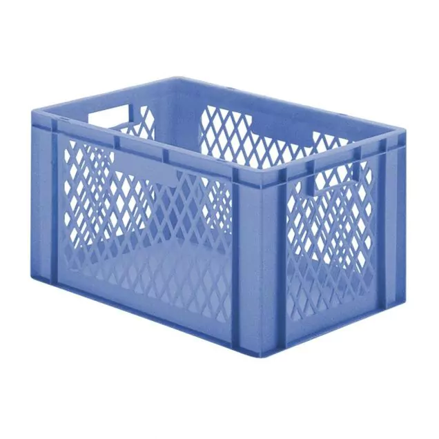 Stapelbare transportkrat TK1 600x400x320 mm (lxbxh) blauw
