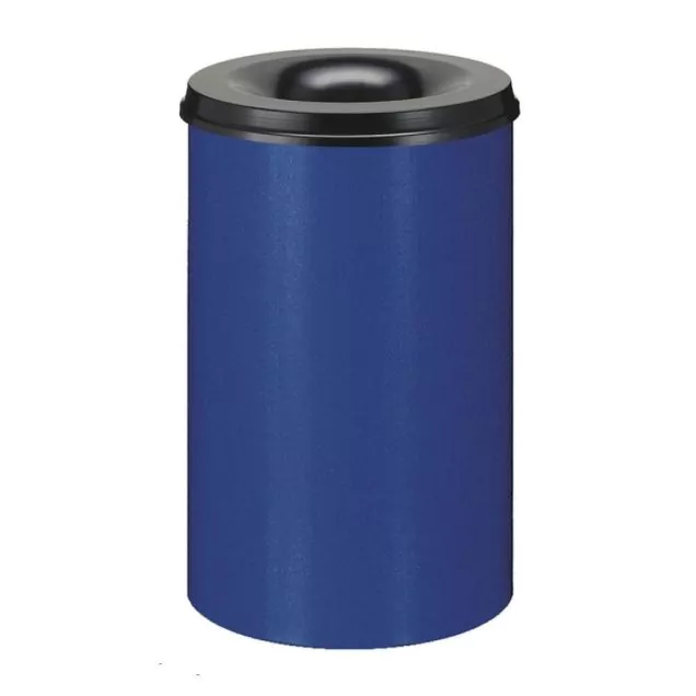 Vlamdovende papierbak 110 liter blauw-zwart