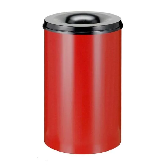 Vlamdovende papierbak 110 liter rood-zwart