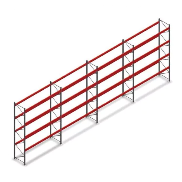 Voordeelrij gebruikte Stow palletstelling 5250x11300x1100mm (hxbxd) 4 niveaus
