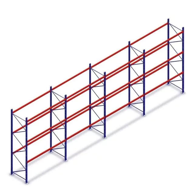 Voordeelrij gebruikte Stow palletstelling 5000x11225x900mm (hxbxd) 3 niveaus